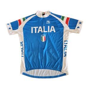 Giordana Italia Cycling Jersey Vintage Italy Bicycle Size 2XL HALF ZIP